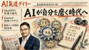 AIが自分を磨く時代へ 新聞風アイキャッチ