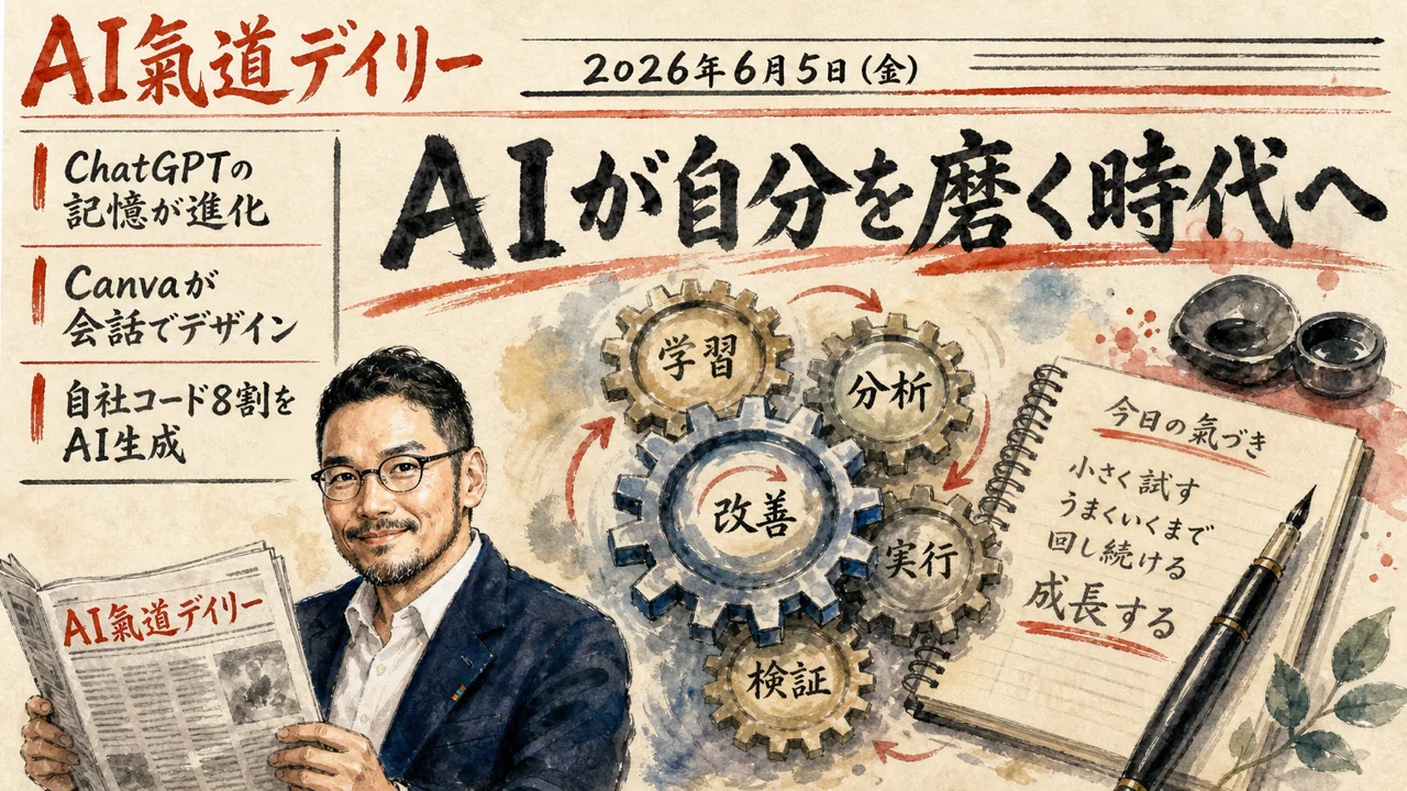 2026年6月5日のAIニュースをまとめた新聞風アイキャッチ