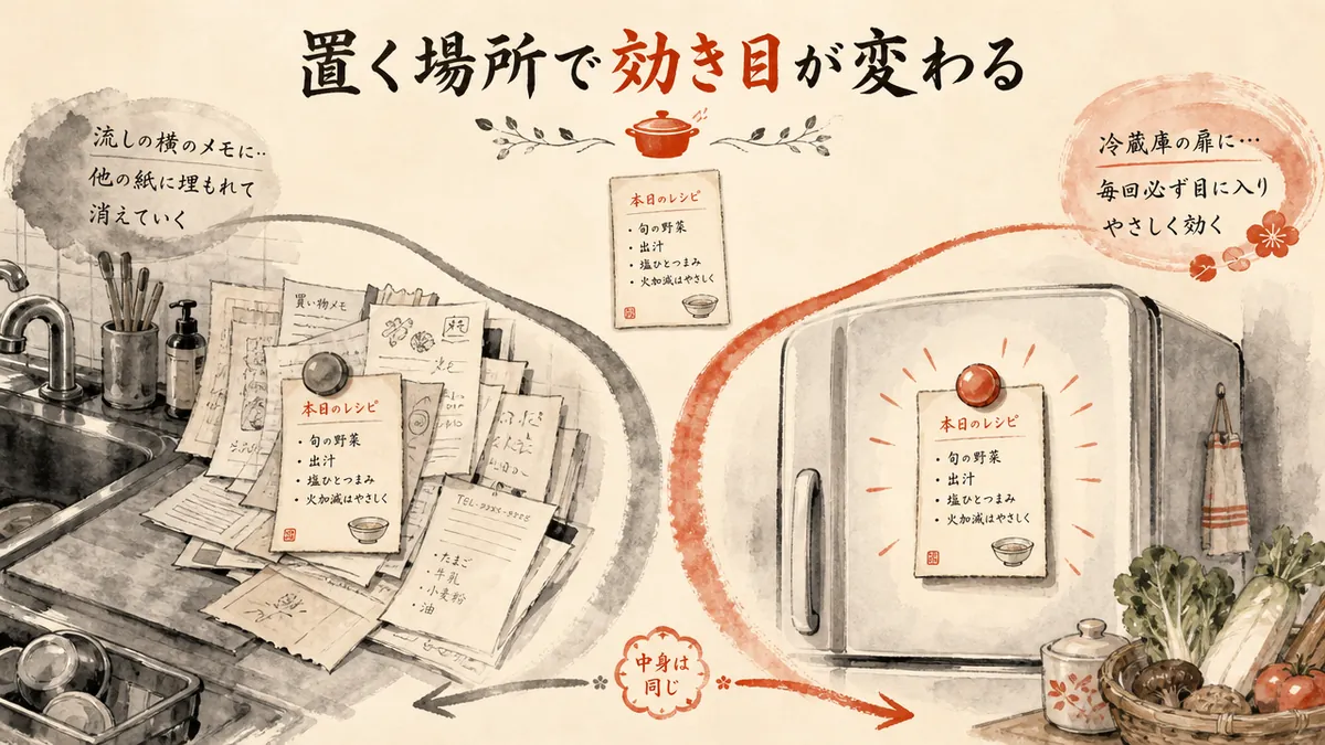 置く場所で効き目が変わる 図解