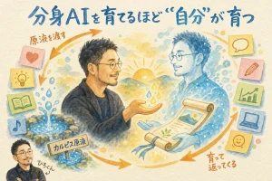 分身AIを育てるほど自分が育つ｜全体図グラレコ