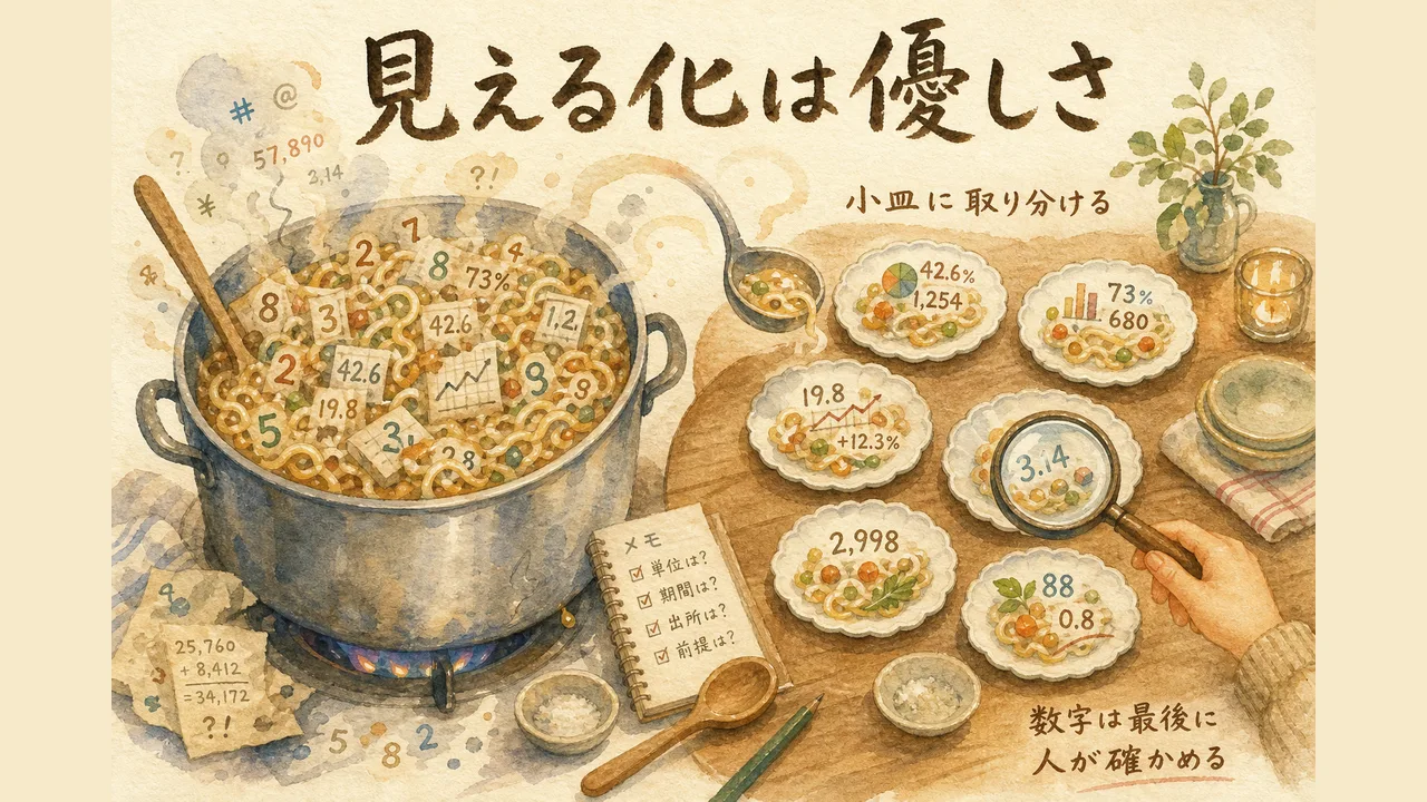 見える化は優しさだ。でも見えた数字を鵜呑みにはしない