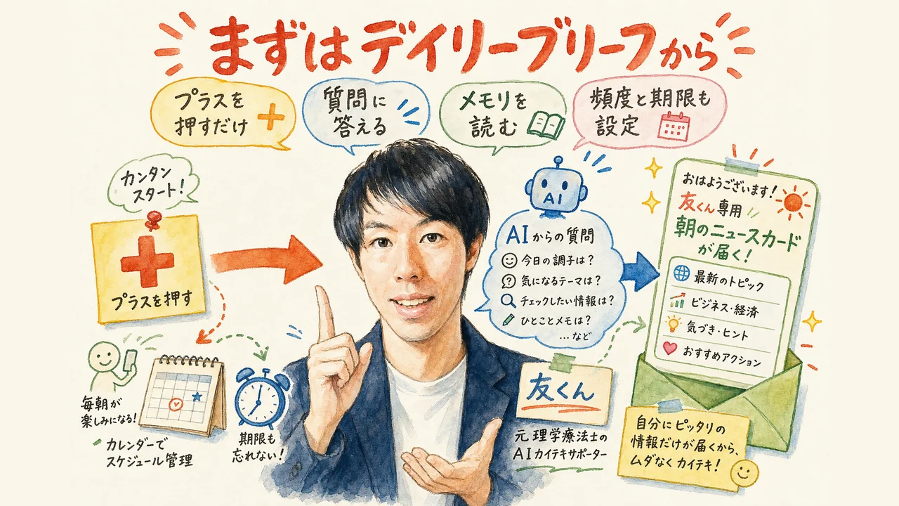 デイリーブリーフの設定手順の図解