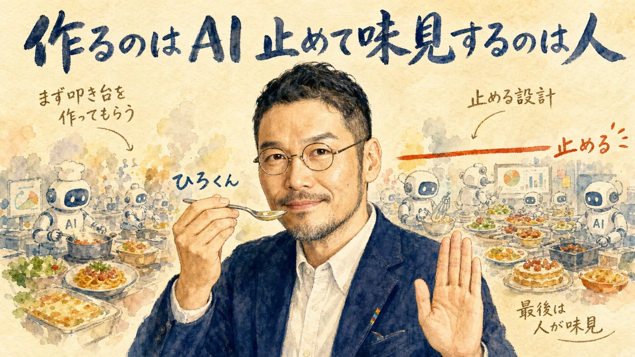 まず作ってもらう時代に人間がやるのは止める設計と味見