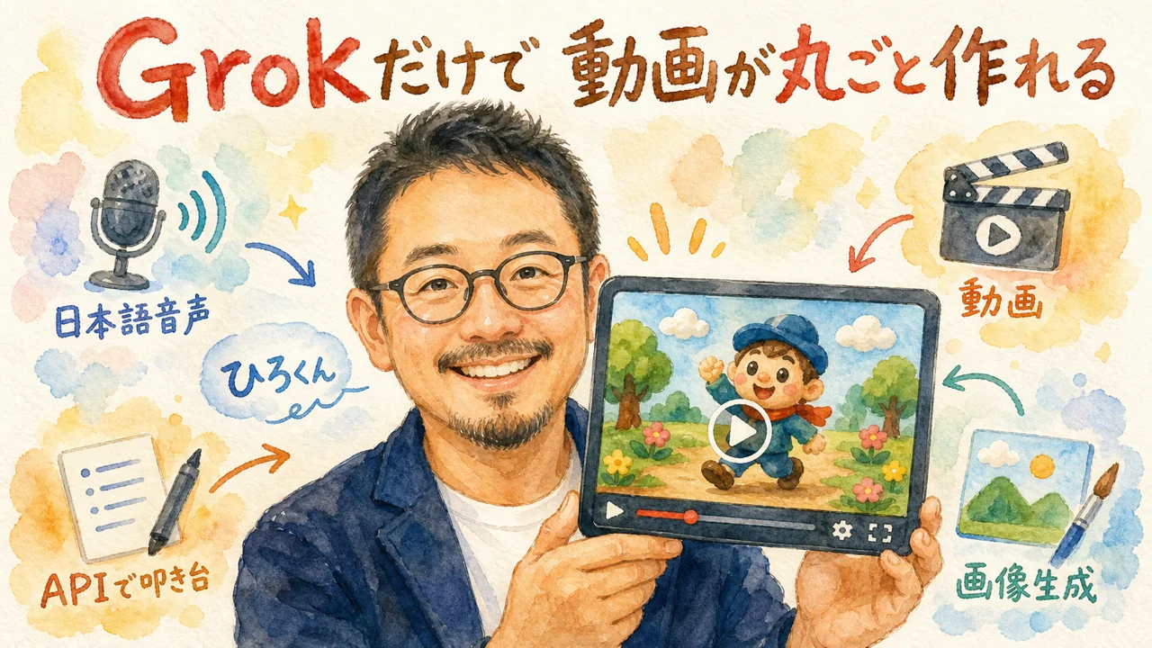 Grokだけで動画が丸ごと作れる