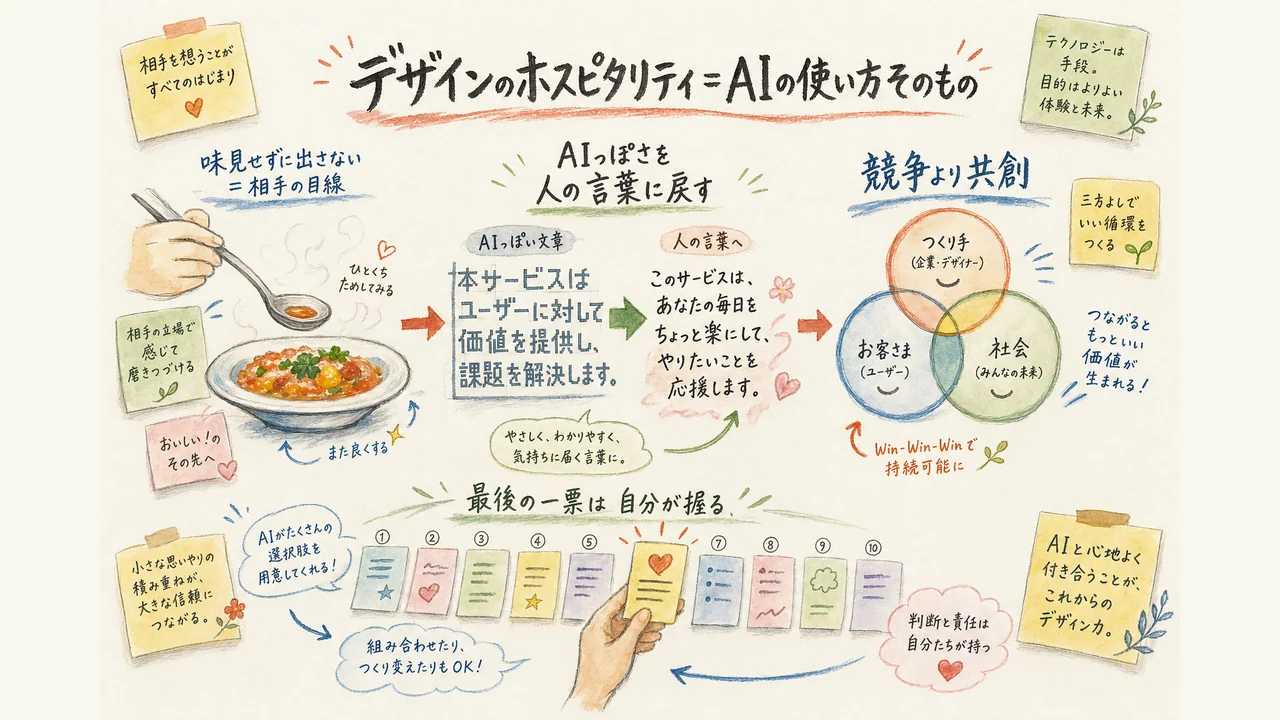 デザインのホスピタリティ＝AIの使い方そのもの