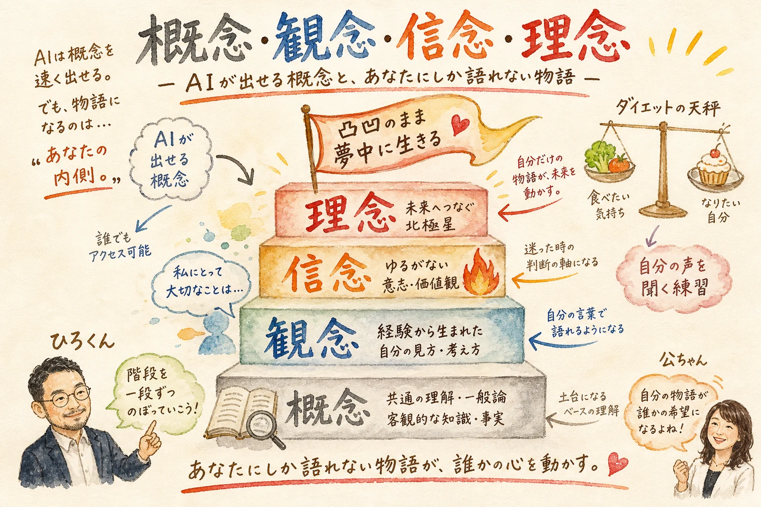 概念 観念 信念 理念 AIが出せる概念とあなたにしか語れない物語