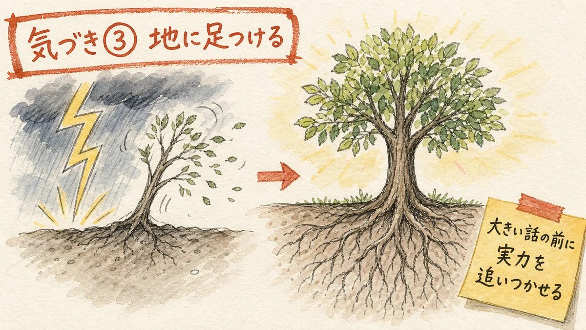 気づき③地に足つける