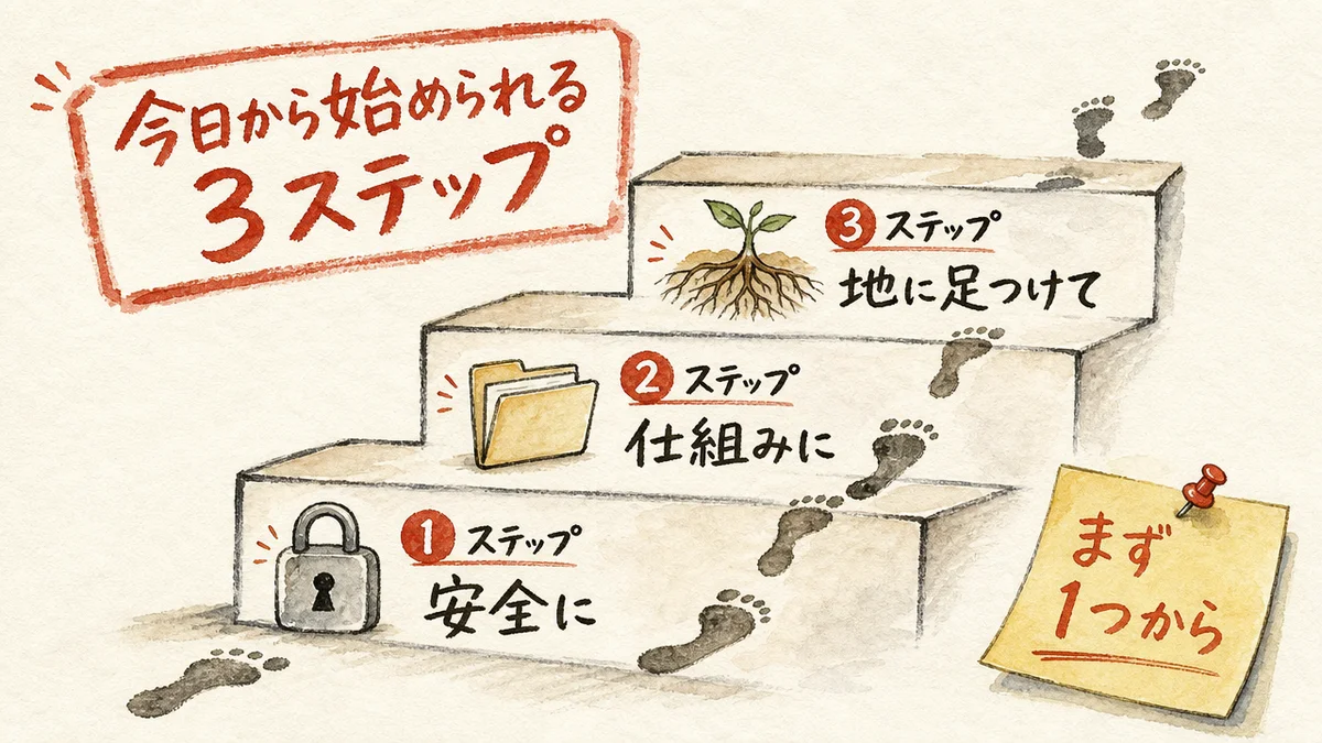 今日から始められる3ステップ