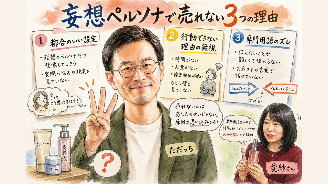 妄想ペルソナが生まれる3つの場面を図解する