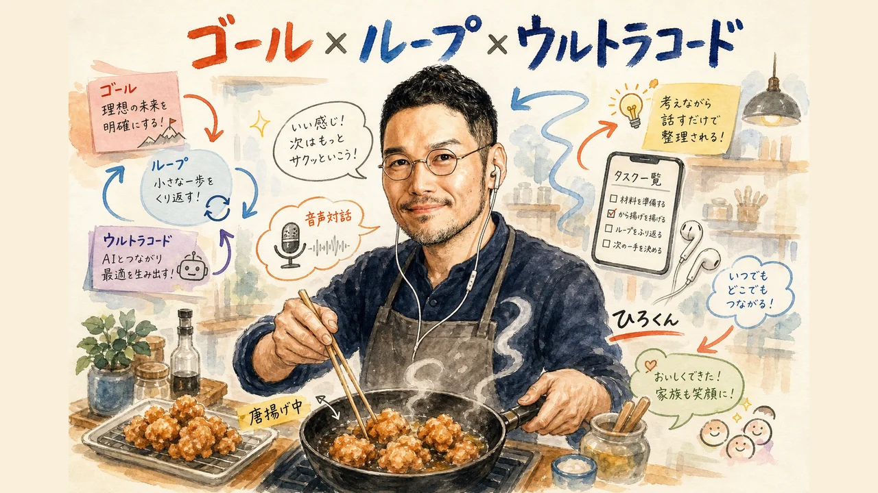 ゴールコマンドとサブエージェント審査員とウルトラコードの関係を示した図解