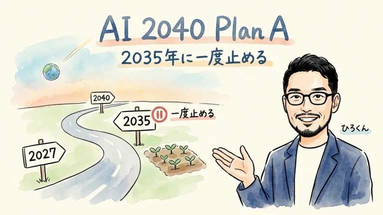 AI 2040 Plan A 2035年に一度止める提案の解説記事アイキャッチ