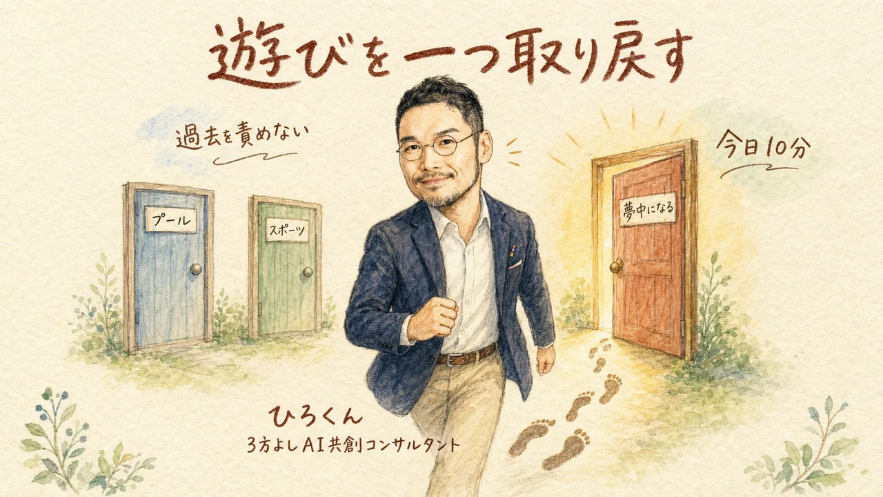 過去を責めず今日10分だけ塞いだ遊びへ一歩踏み出すひろくん