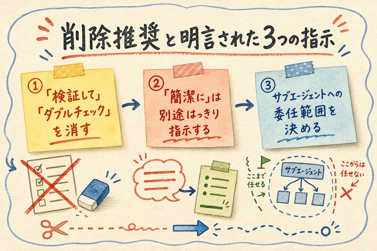 Anthropicが削除推奨と明言した3つの指示