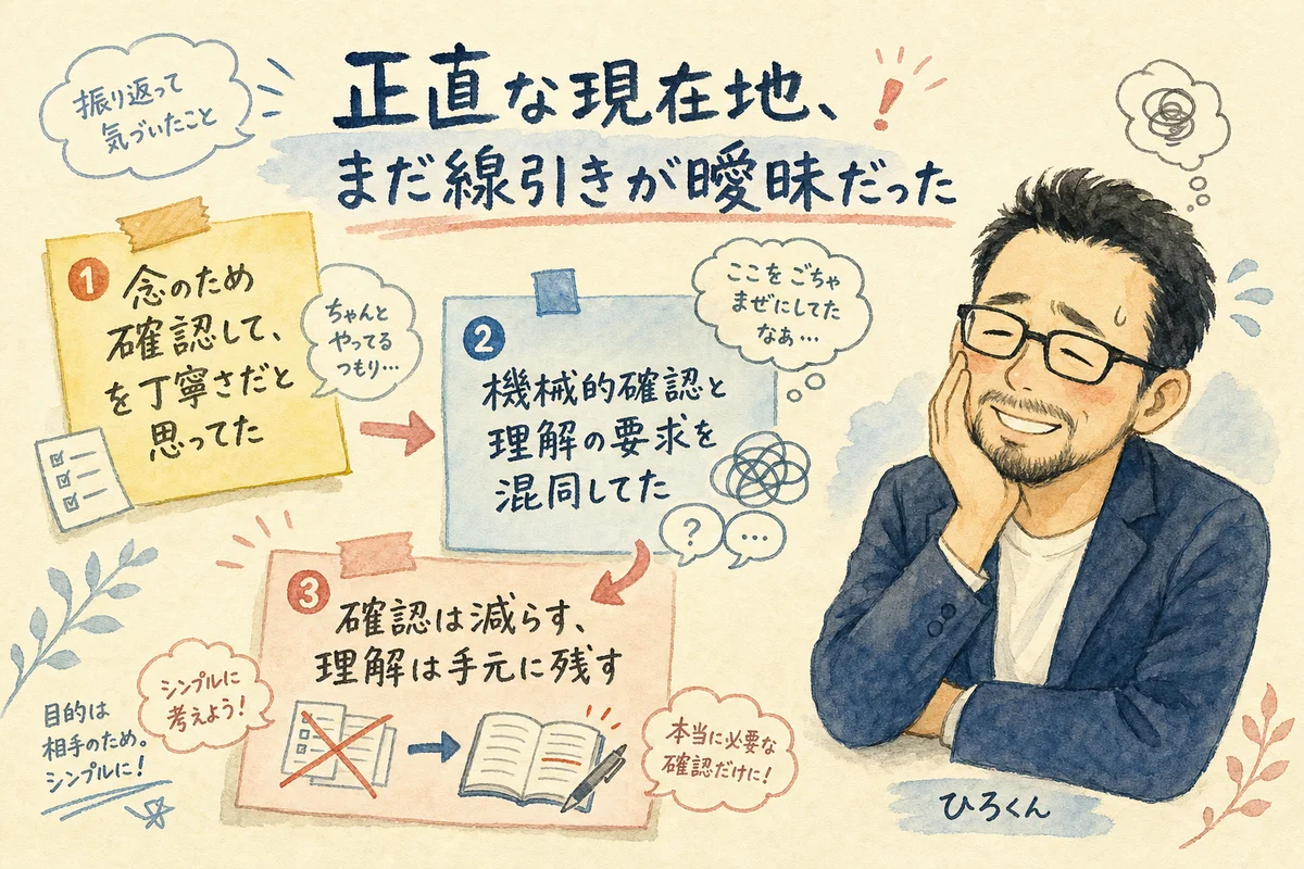 正直な現在地、まだ線引きが曖昧だった