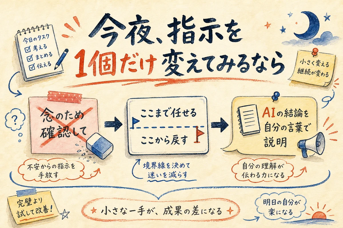 今夜、指示を1個だけ変えてみるなら