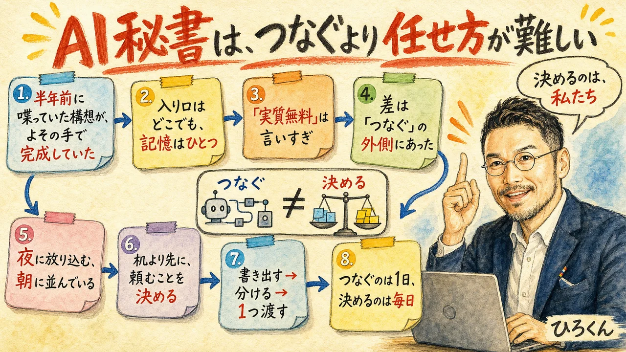 AI秘書に任せる仕事の決め方を示したアイキャッチ