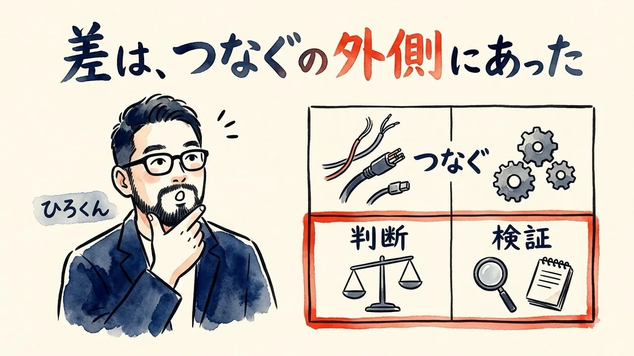 並べてみたら、差は「つなぐ」の外側にあった