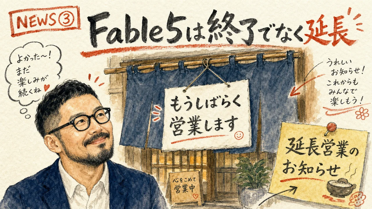 Claude Fable 5の延長を示す図解