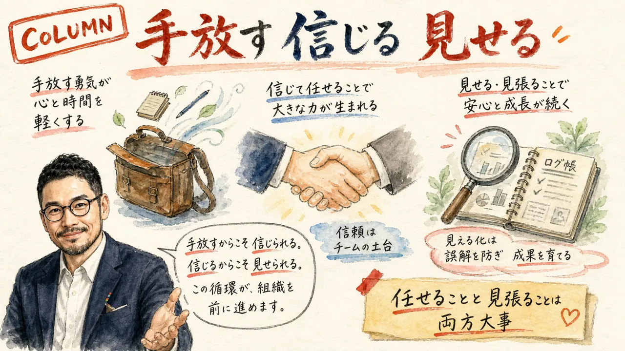 ひろくんコラム図解 手放す・信じる・証拠を残す心得