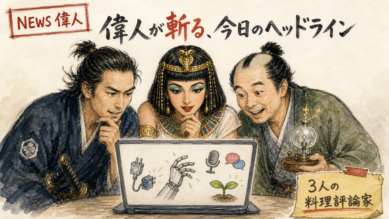 偉人が斬る今日のヘッドライン 坂本龍馬 クレオパトラ 平賀源内 グラレコ