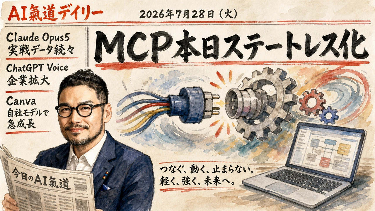 MCPステートレス化で壁が取り払われる様子のニュース図解