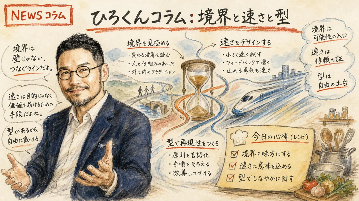 ひろくんコラム図解 境界と速さと型の心得