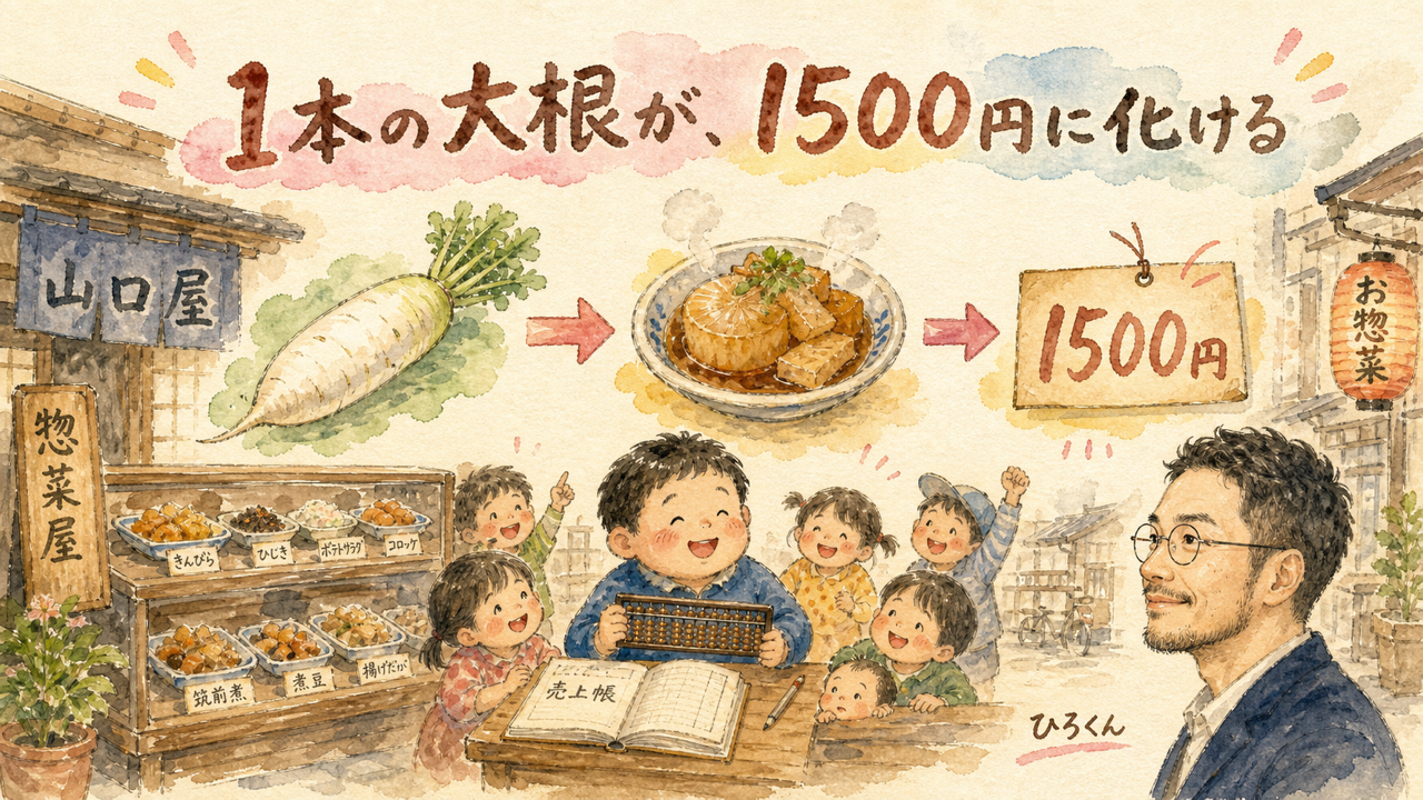 惣菜屋「山口屋」の商売っ子——1本の大根が1500円に化ける、それがビジネスの原点だった
