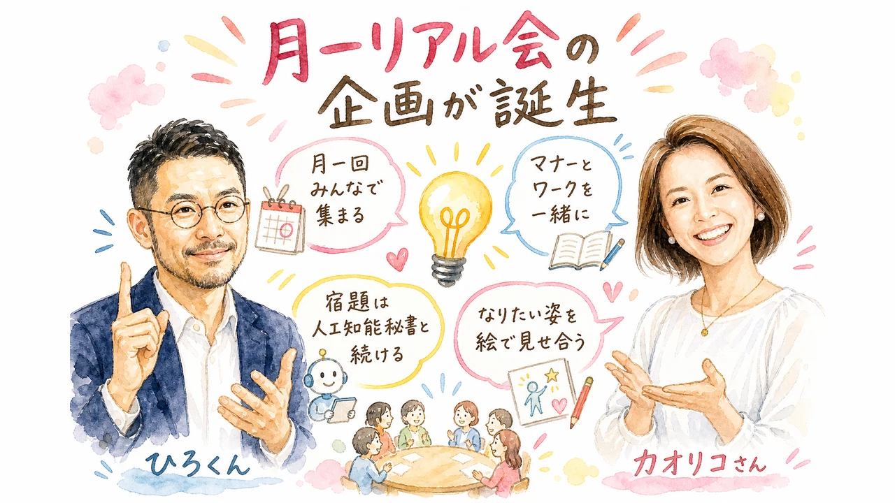 LIVE中に企画が生まれた。月1リアル会×AI秘書コーチング構想