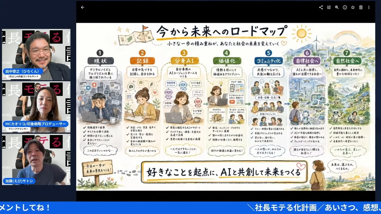 えびさんが第一印象や孤独について語るLIVEシーンのスクリーンショット