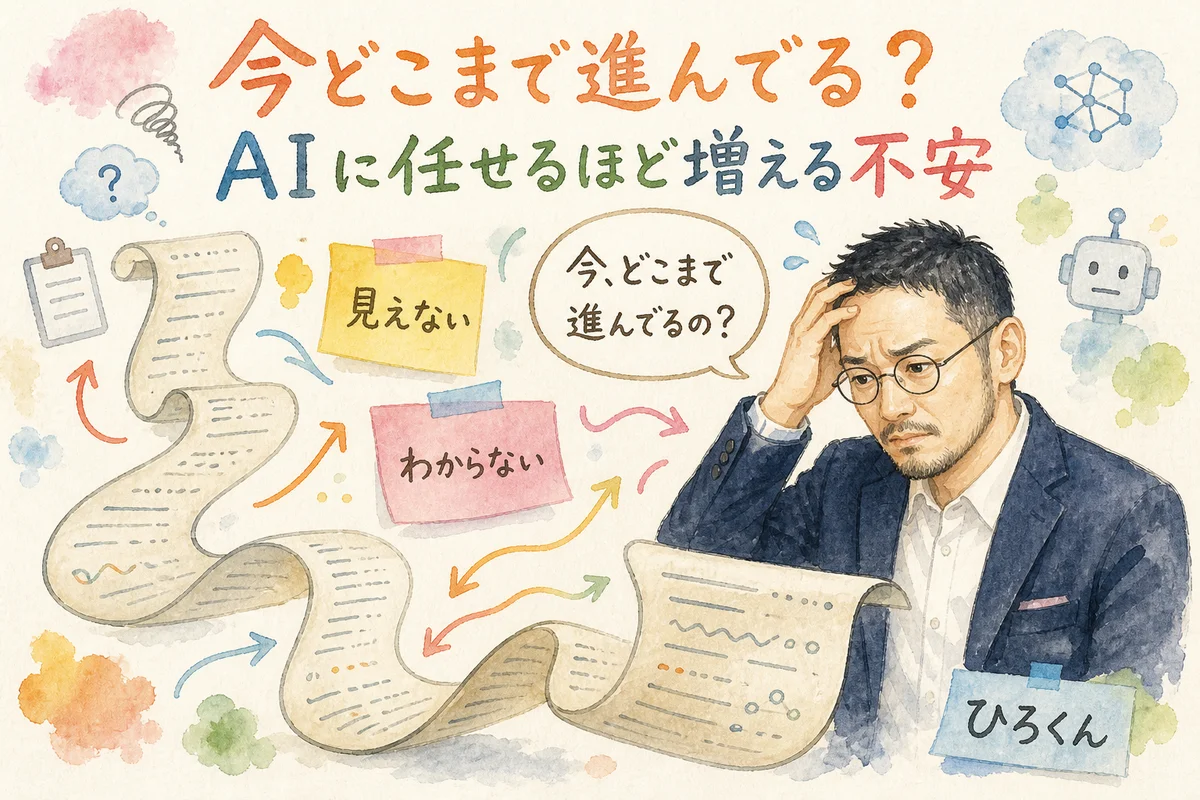 今どこまで進んでる？AIに任せるほど増える不安のイラスト