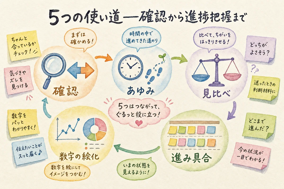 5つの使い道の図解