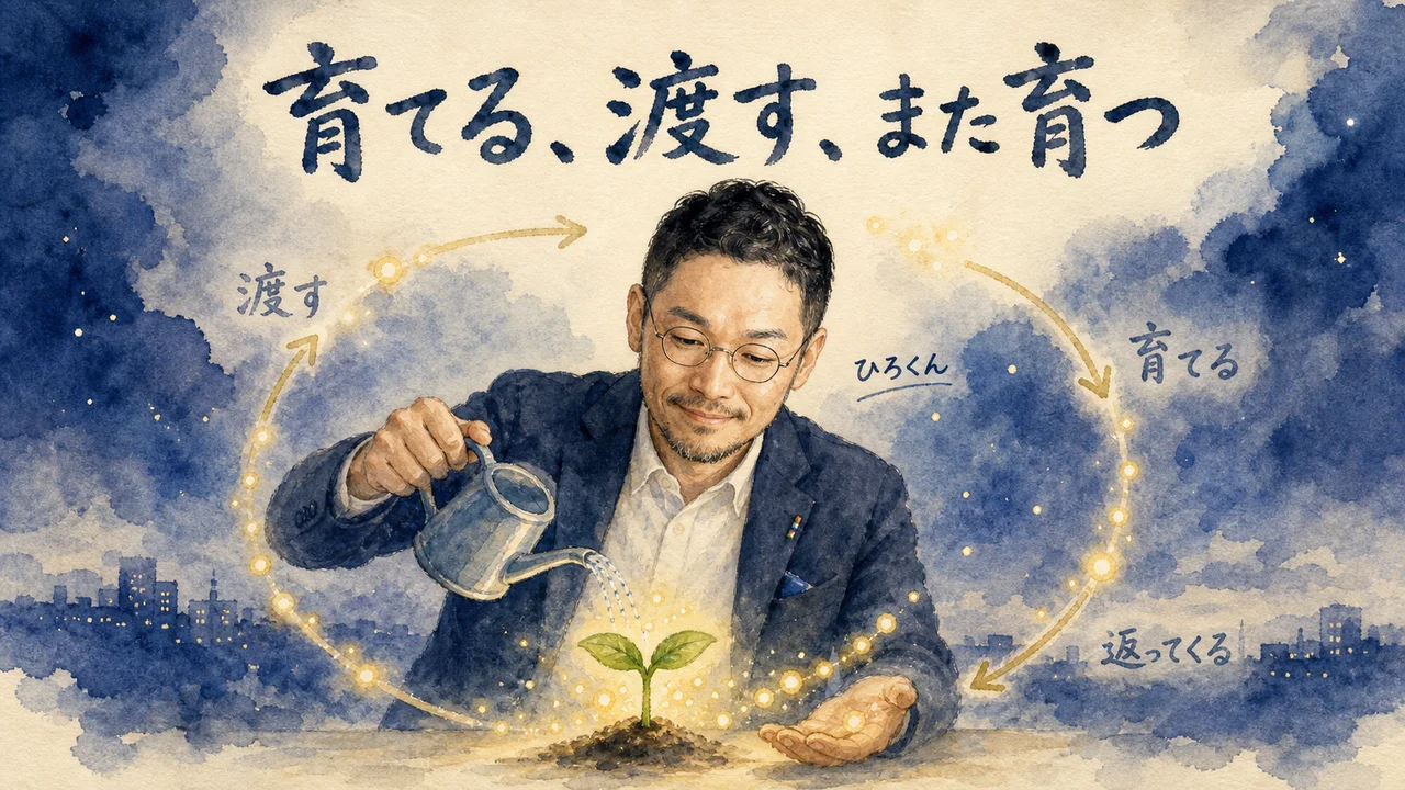 育てる、渡す、また育つ コラム図解