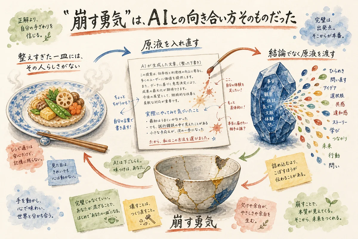 崩す勇気はAIとの向き合い方そのものだった コラム図解