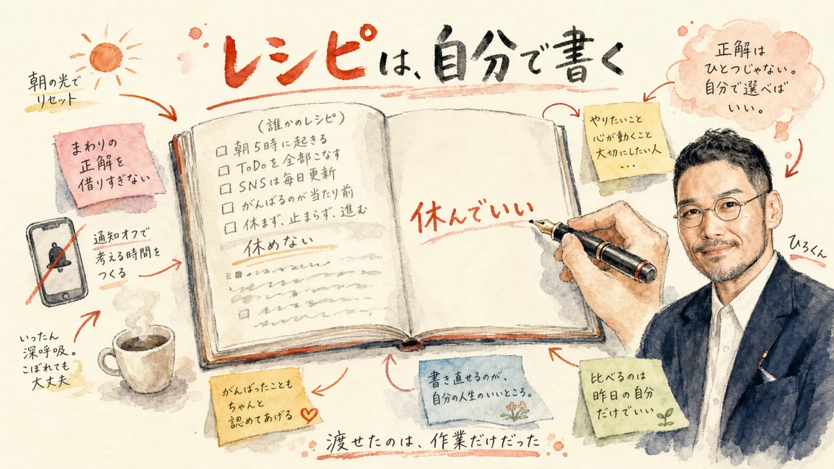 ひろくんコラム レシピは自分で書く 図解