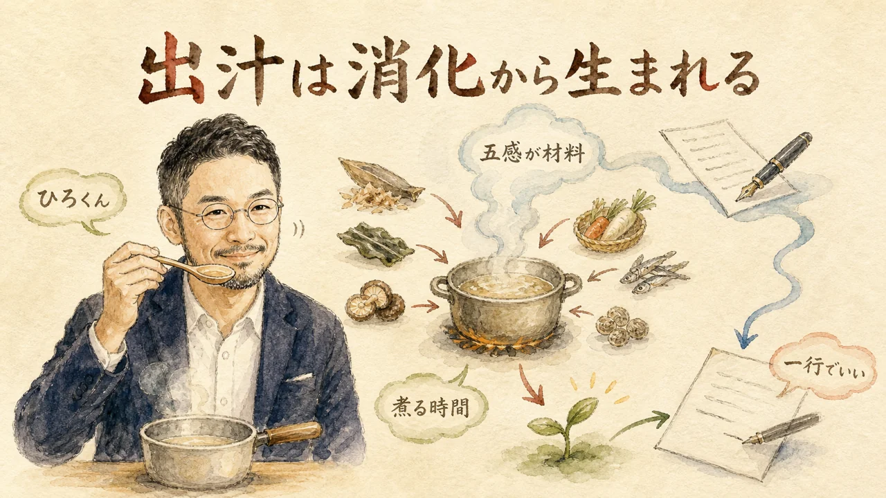 ひろくんコラム図解|出汁は消化から生まれる