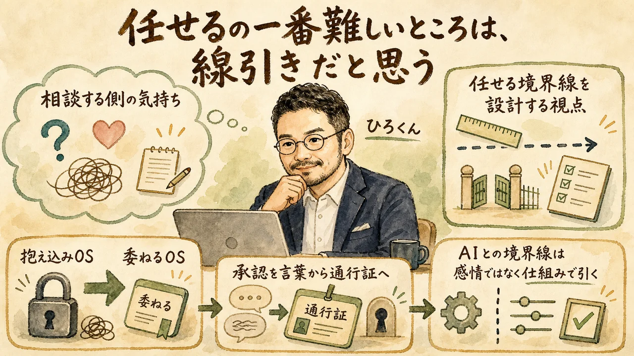 コラム図解 任せるの一番難しいところは線引きだと思う
