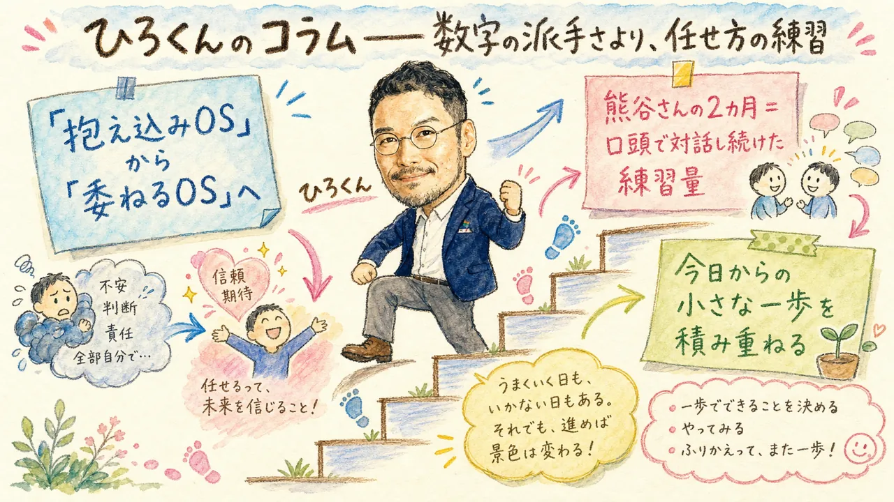数字の派手さより任せ方の練習