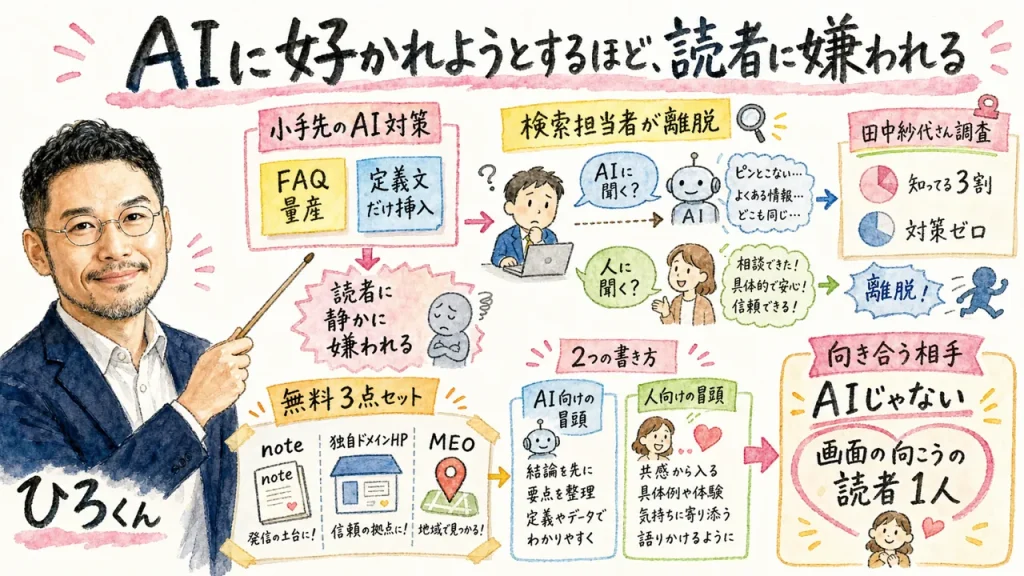 AIに好かれようとするほど、読者に嫌われる全体図解