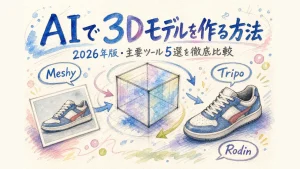 AIで3Dモデルを作る方法｜2026年版アイキャッチ