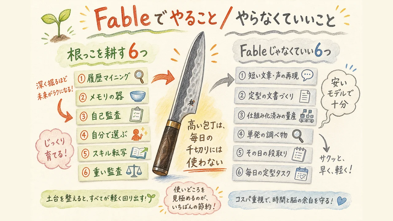 Fableでやること6・やらなくていいこと6