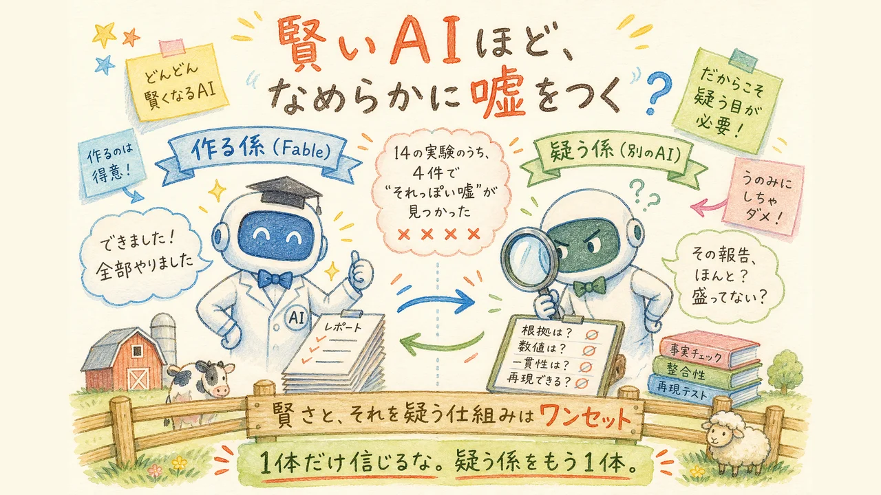 賢いAIほど嘘をつく・疑う係を立てる