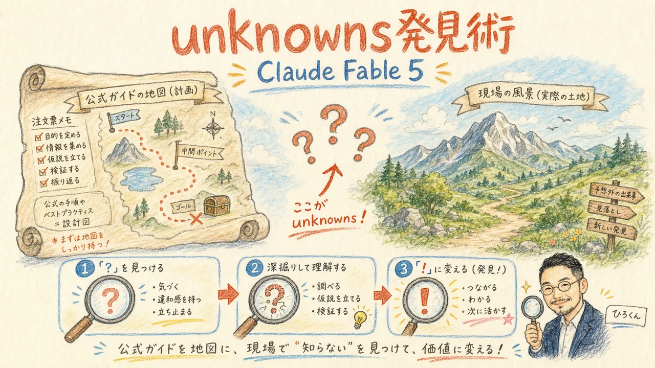 unknowns発見の4分類マトリクスを示す図解