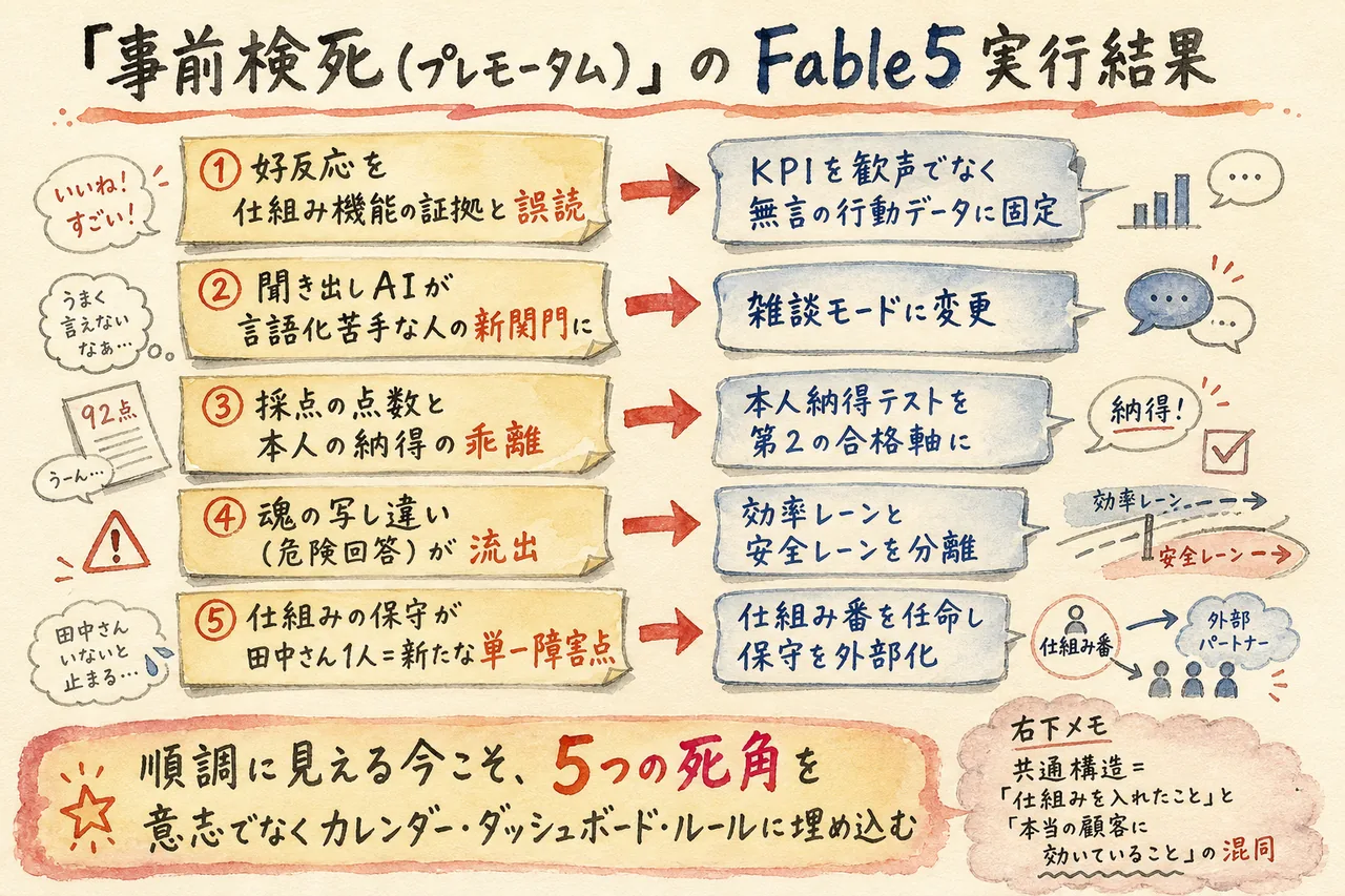 事前検死 Fable5の実行結果図解