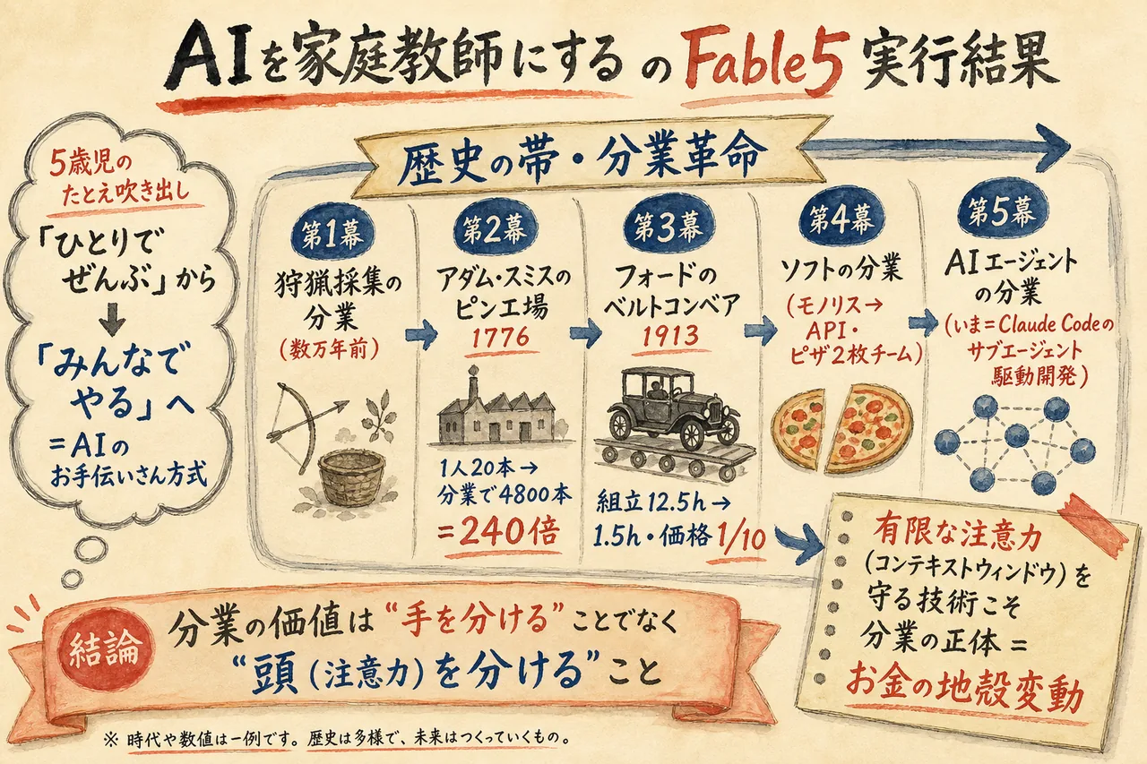 5歳児でもわかる家庭教師 Fable5の実行結果図解