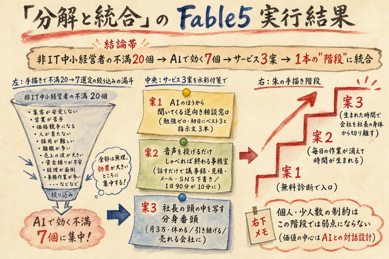 分解と統合 Fable5の実行結果図解