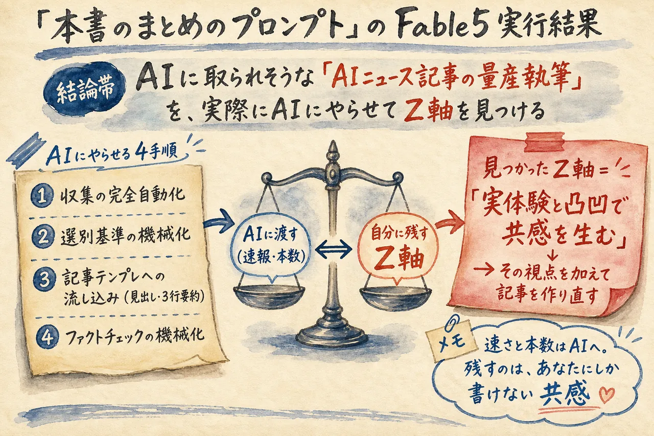 本書のまとめ Fable5の実行結果図解