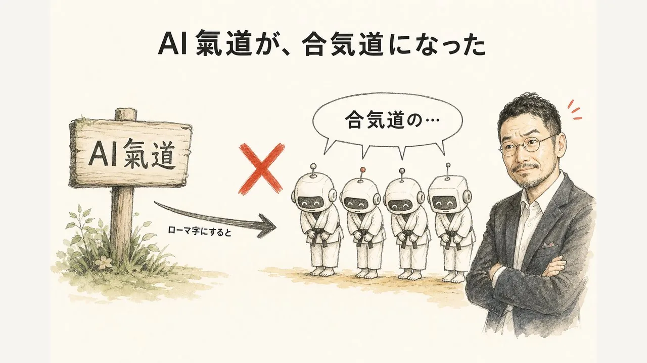 ローマ字にした瞬間、AI4体が合気道の担当者になった