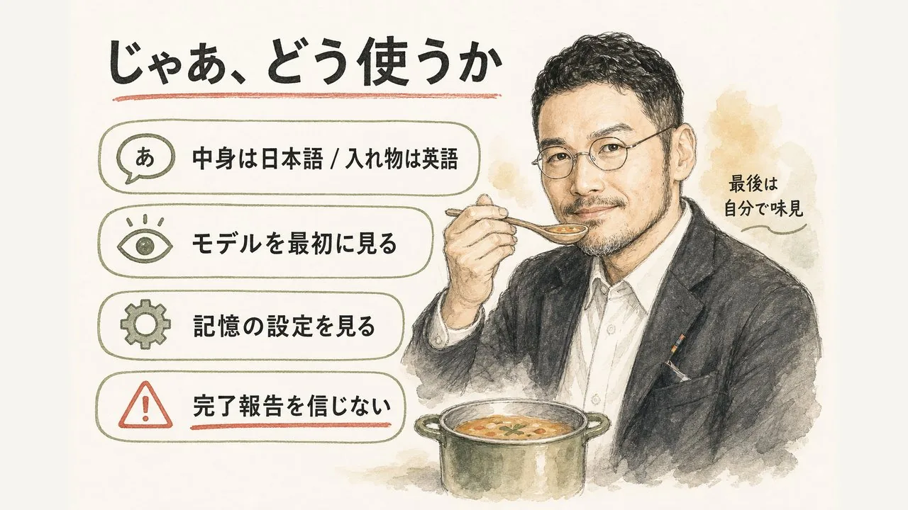 今回の検証から引き出した4つの使い方