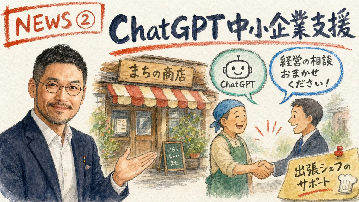 NEWS② 発表:2026-07-21 ChatGPT for small business プログラム開始 グラレコ