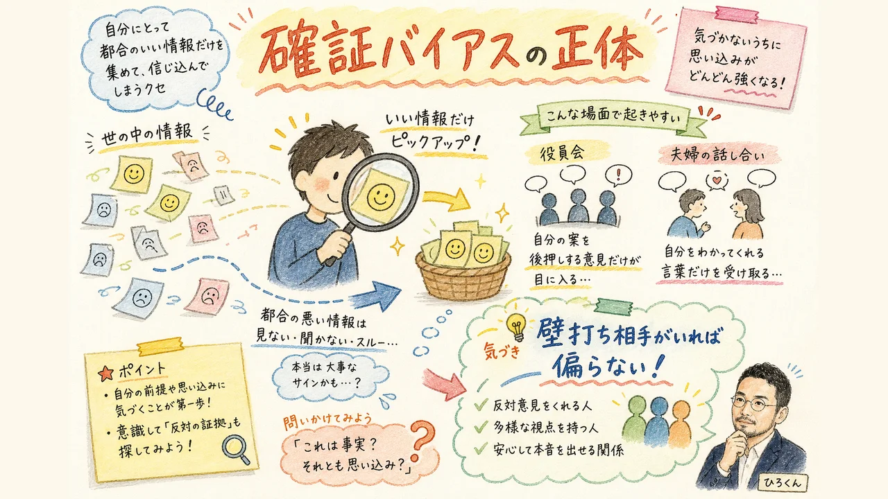 2. 一人で考えると答えが偏る理由——確証バイアスの正体